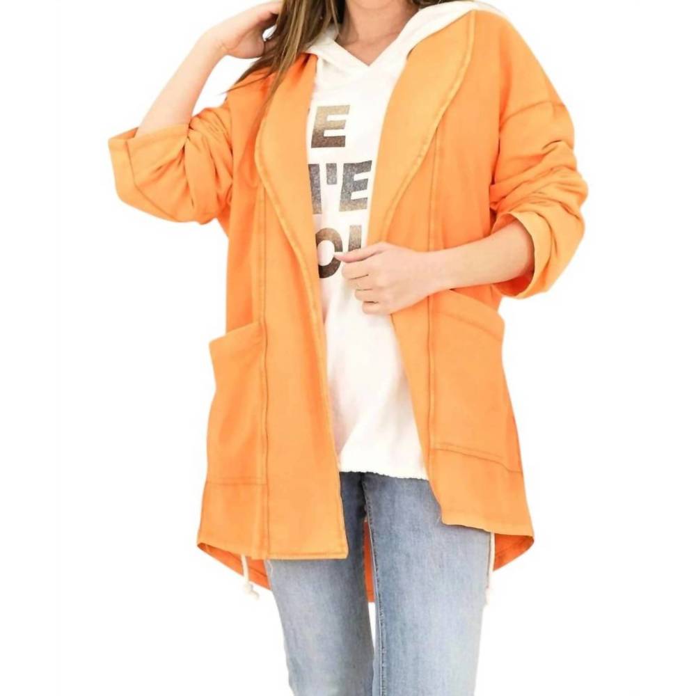 NEW CAPUCINE DE WULF peace out cotton cardigan in orange